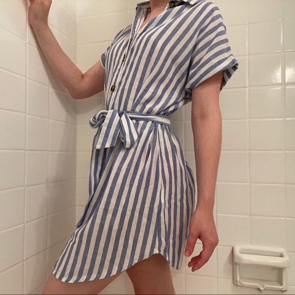 Stripped Summer Button-Down Dress - Picture 3 of 3